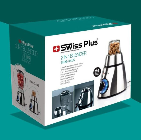 آسیاب مخلوط کن استیل سوییس پلاس مدل SBM-340S
