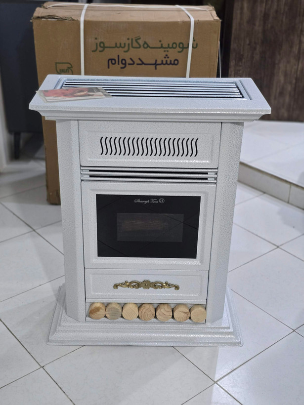 بخاری گازی شومینه 25 هزار شارق توس مدل هیوا